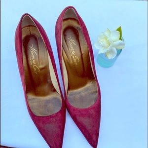 Suede Burgundy heels